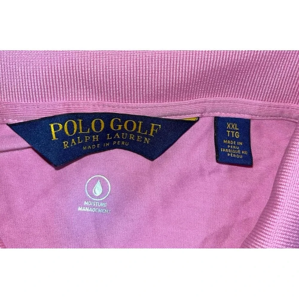 Mens Polo Ralph Lauren Golf Pink Active Sports Casual Short Sleeve Shirt